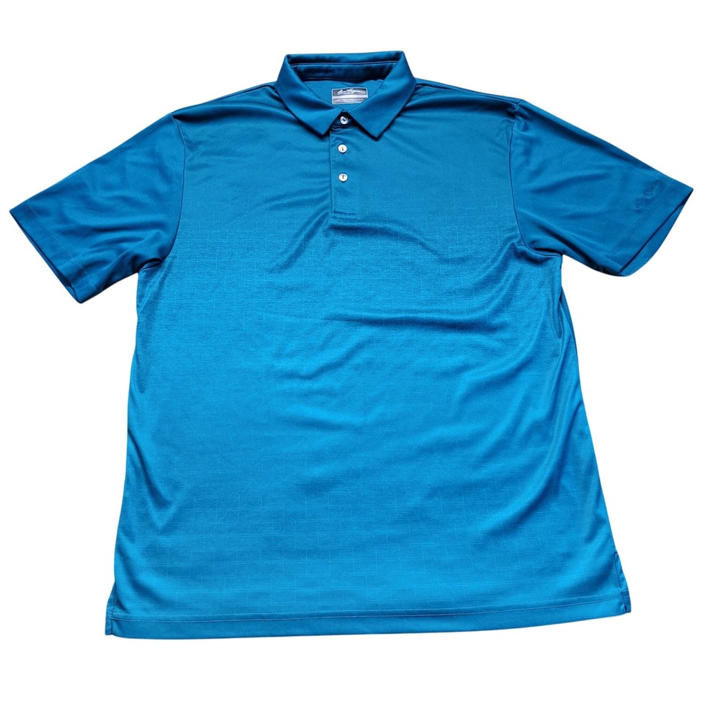 Ben Hogan Performance Polo‎ Shirt Mens Large Blue Excellent Short Sleeve Golf
